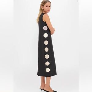 Tuckernuck Black Midi Dress with Silver Accents